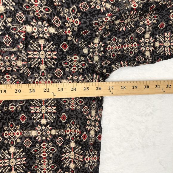 RAFTER C Pearl Snap Pro Flex 45 Performance Western Shirt XL Cowboy Black Aztec - Picture 11 of 15